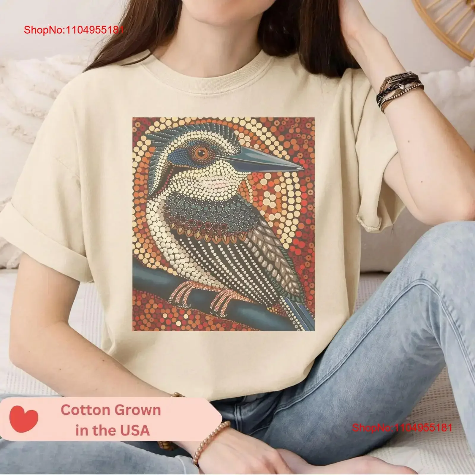 Уникальная футболка в горошек Kookaburra для любителей птиц и любителей природы, аборигенов, мечтающих, Aussie Heritage, винтажная стираная футболка
Уникальная футболка в горошек Kookaburra для любителей птиц и любителей природы, аборигенов, мечтающих, Aussie Heritage, винтажная стираная футболка