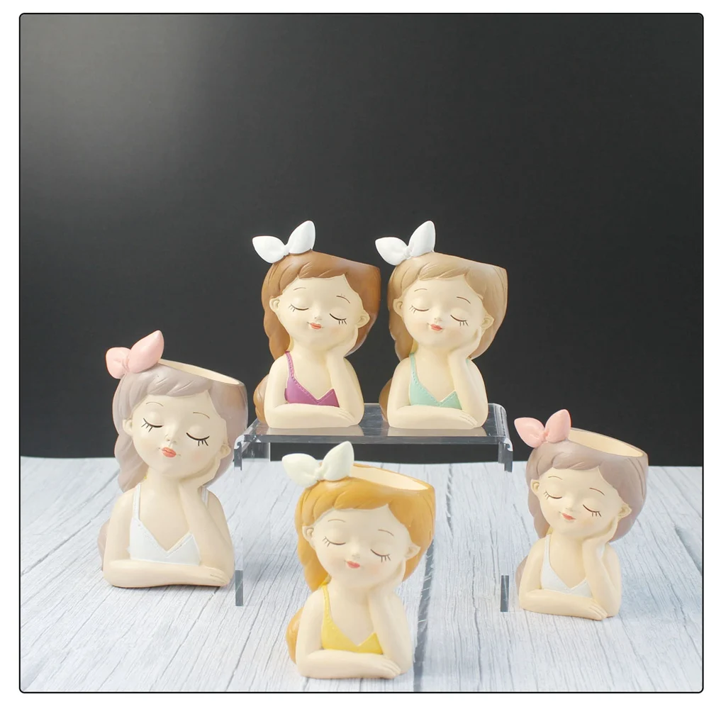 1 Resin Gardening DIY Succulent Flower Pot Creative Desktop Landing Little Cute Girl Green Plant Small Machine Garden Sculpture
1 Resin Gardening DIY Succulent Flower Pot Creative Desktop Landing Little Cute Girl Green Plant Small Machine Garden Sculpture