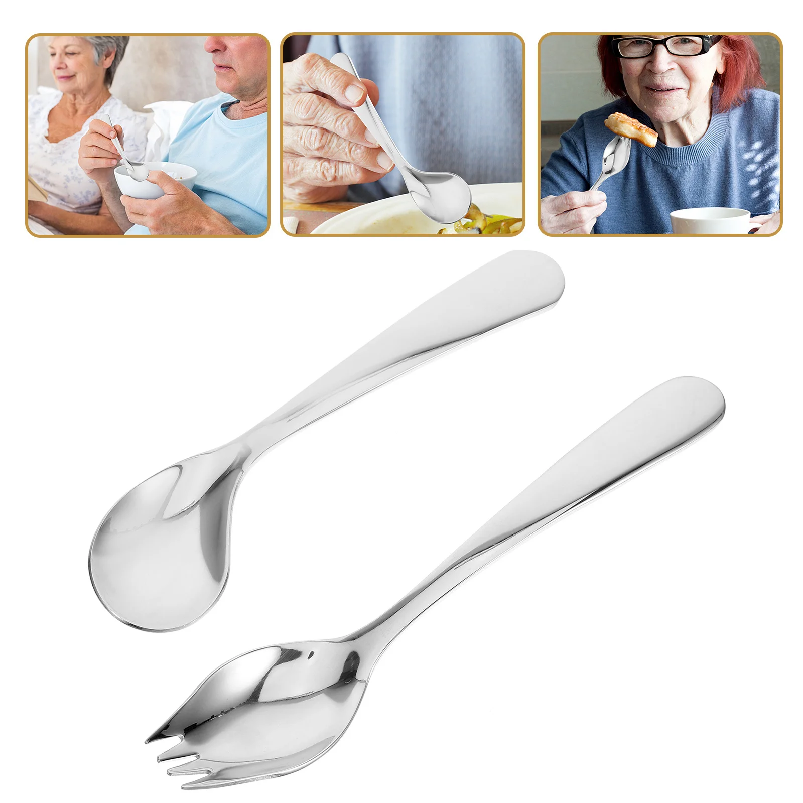 1Set Stainless Steel Angled Spoon Fork Feeding Tableware Ergonomic Handle for Elderly Disabled Arthritis Patients Aid Spoon
1Set Stainless Steel Angled Spoon Fork Feeding Tableware Ergonomic Handle for Elderly Disabled Arthritis Patients Aid Spoon