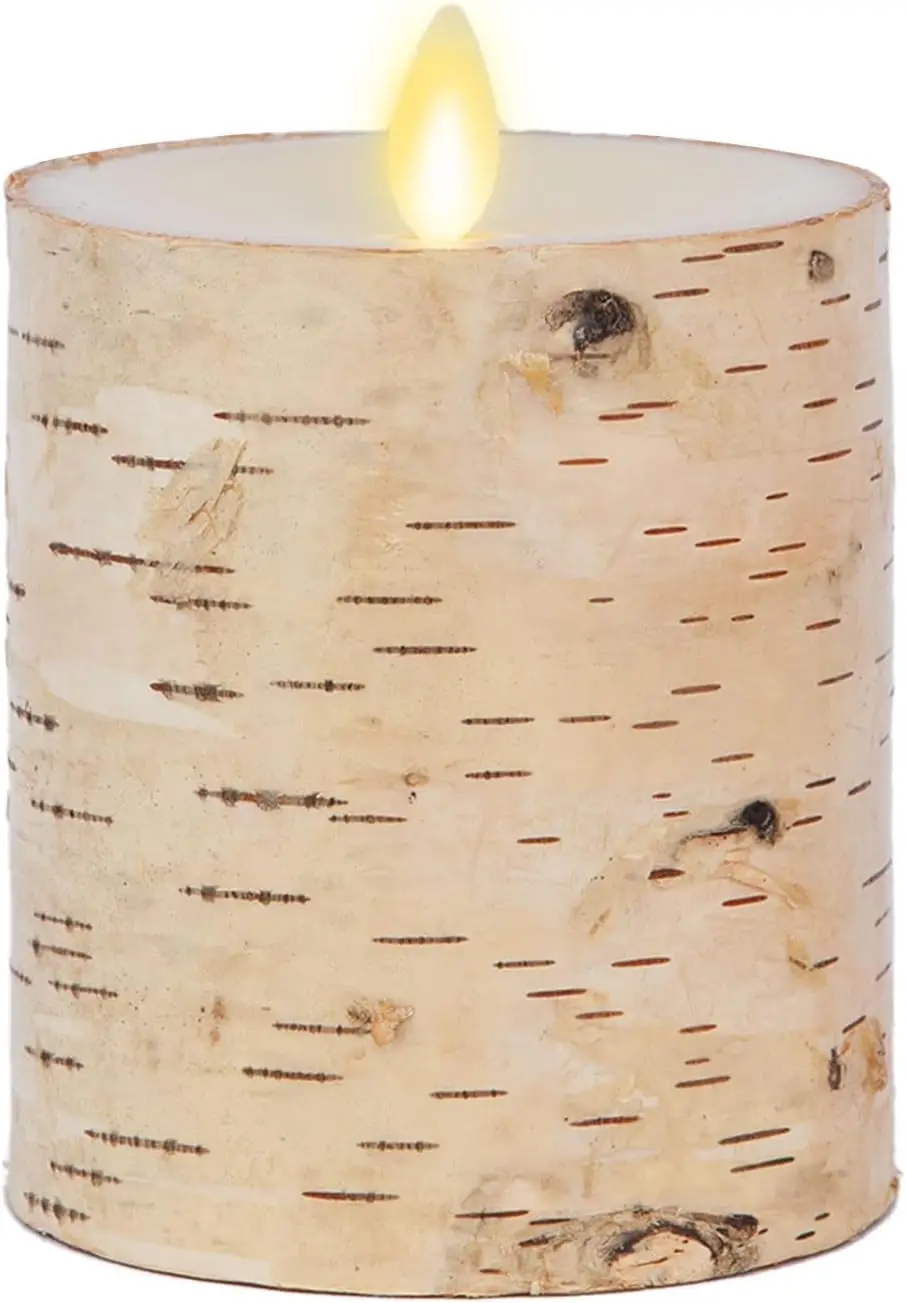 Real Birch Bark Flameless LED Candle with Moving Flame, Timer, Battery Operated for Natural Decor
Real Birch Bark Flameless LED Candle with Moving Flame, Timer, Battery Operated for Natural Decor