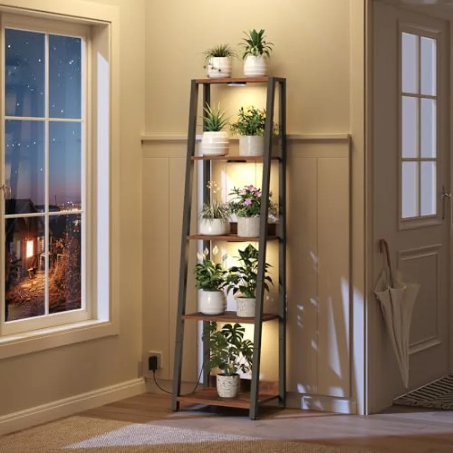 Plant Stand with Grow Light 5 Tier Plant Shelf with Timer for Indoor Plants Ladder Shape Flower Rack with Raised Back Edges for
Plant Stand with Grow Light 5 Tier Plant Shelf with Timer for Indoor Plants Ladder Shape Flower Rack with Raised Back Edges for