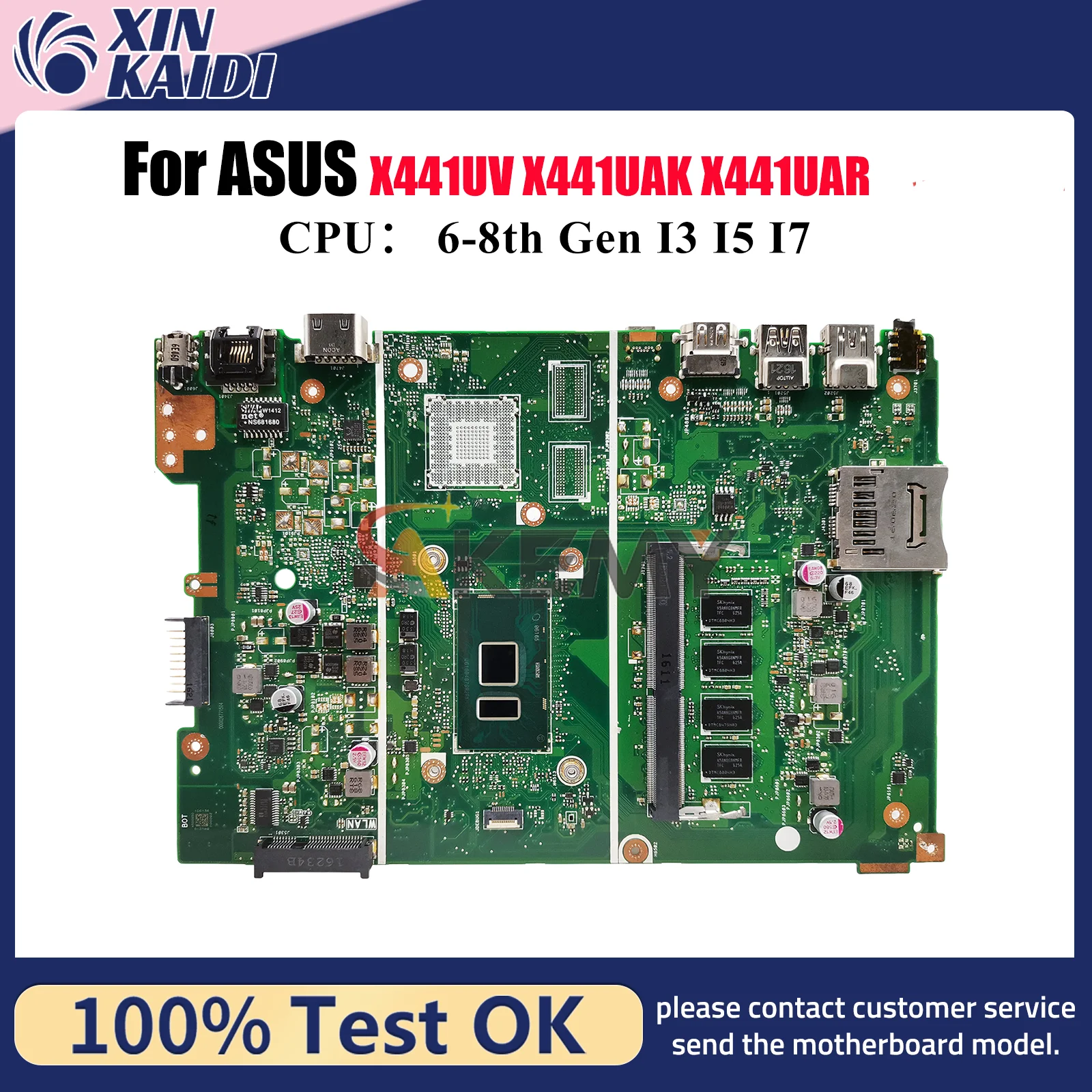 X441UA Laptop Motherboard For ASUS A441U X441UAK X441U F441U X441UB X441UAR X441UF X441UV X441URK X441UVK Mainboard I3 I5 I7 CPU
X441UA Laptop Motherboard For ASUS A441U X441UAK X441U F441U X441UB X441UAR X441UF X441UV X441URK X441UVK Mainboard I3 I5 I7 CPU