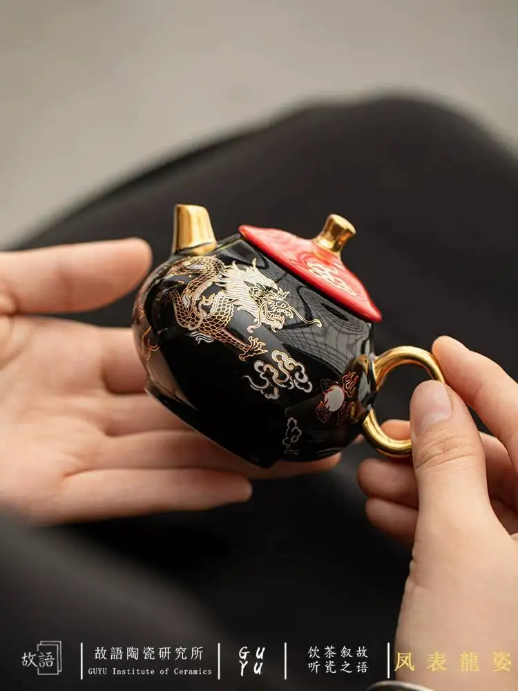 Retro Palace-Style Gold-Painted Teapot, Ceramic Brewing Household Maker, Light Luxury Single Pot, Kung Fu Tea Set, Dragon And
Retro Palace-Style Gold-Painted Teapot, Ceramic Brewing Household Maker, Light Luxury Single Pot, Kung Fu Tea Set, Dragon And