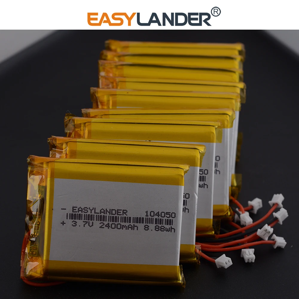 10Pcs/Lot MX1.25 2P 104050 3.7V 2400mAh Rechargeable Li-Polymer Li-ion Battery With Silicone Wires
10Pcs/Lot MX1.25 2P 104050 3.7V 2400mAh Rechargeable Li-Polymer Li-ion Battery With Silicone Wires