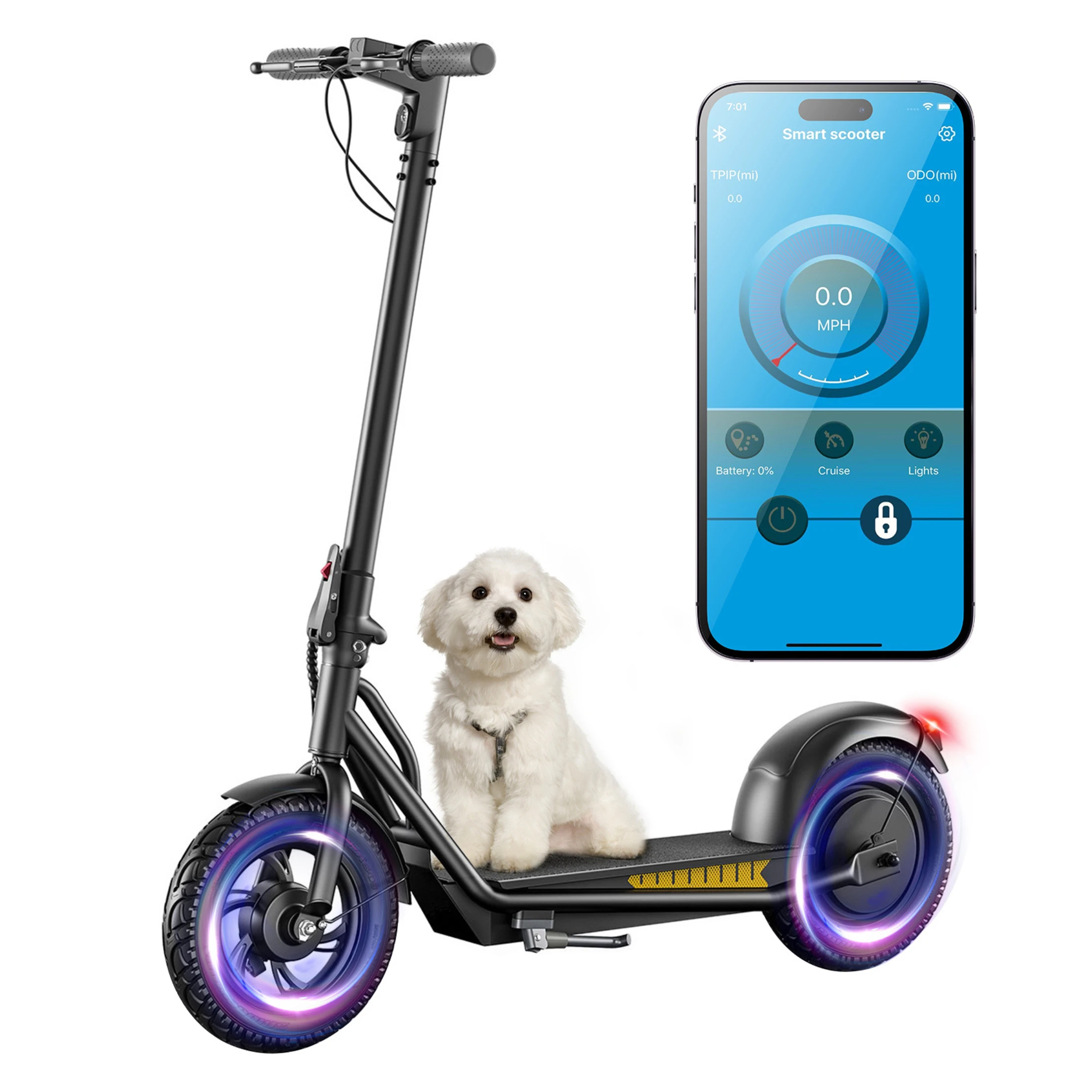 EMOKO A19 500W Foldable Electric Scooter for Adults, 36V 15Ah 34 Miles Range 21 mph Speed Escooter, 12 inch Pneumatic Tires
EMOKO A19 500W Foldable Electric Scooter for Adults, 36V 15Ah 34 Miles Range 21 mph Speed Escooter, 12 inch Pneumatic Tires