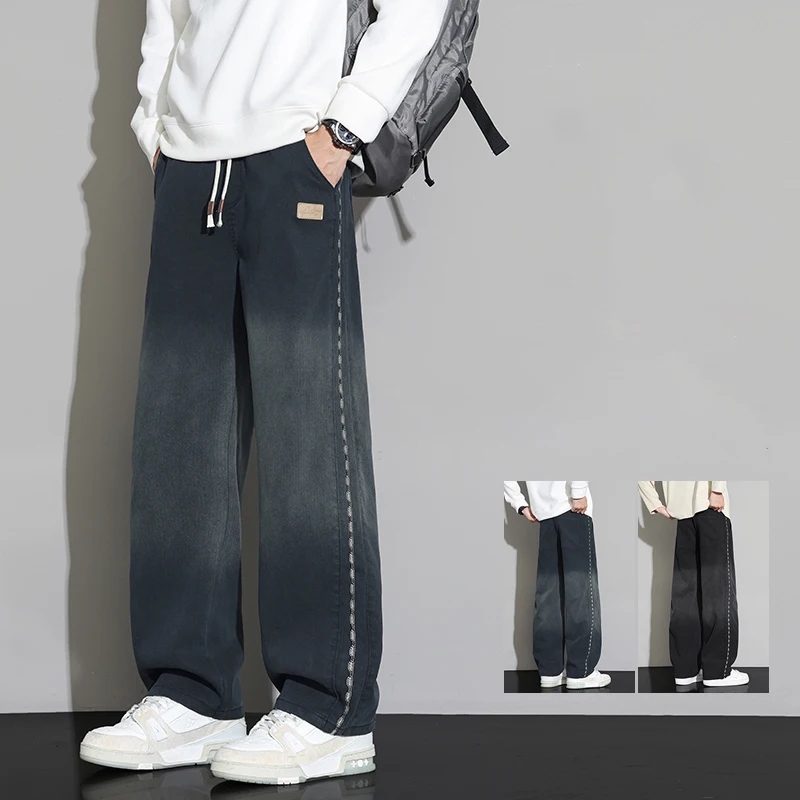 Autumn Winter Thick Lyocell Fabric Jeans Men Baggy Straight Wide Leg Pants Elastic Waist y2k Jogging Casual Trousers Plus Size
Autumn Winter Thick Lyocell Fabric Jeans Men Baggy Straight Wide Leg Pants Elastic Waist y2k Jogging Casual Trousers Plus Size