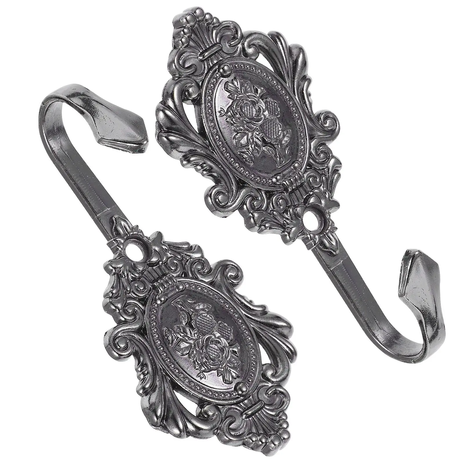 2 Pcs Embossed Metal Wall Hooks Black Coats Hats Storage Rack Decorative Closet Hanger Shower Key Holder Purse Stand Hardware
2 Pcs Embossed Metal Wall Hooks Black Coats Hats Storage Rack Decorative Closet Hanger Shower Key Holder Purse Stand Hardware