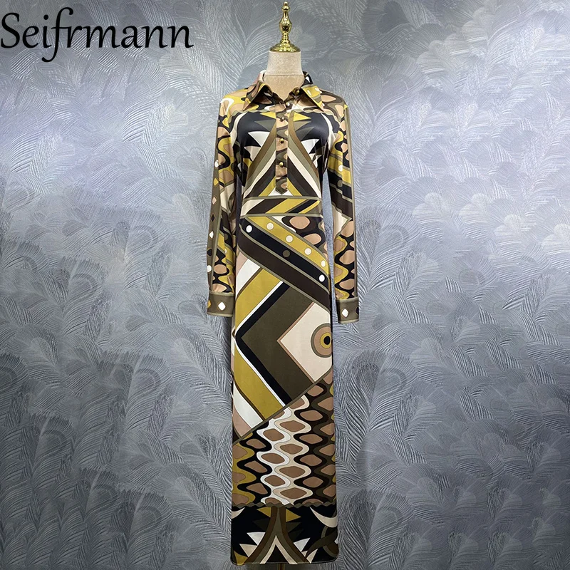 Seifrmann 2026 Summer Women's clothing New Fashionable lapel Long Sleeve Printed Waist cinching Long Dress
Seifrmann 2026 Summer Women's clothing New Fashionable lapel Long Sleeve Printed Waist cinching Long Dress
