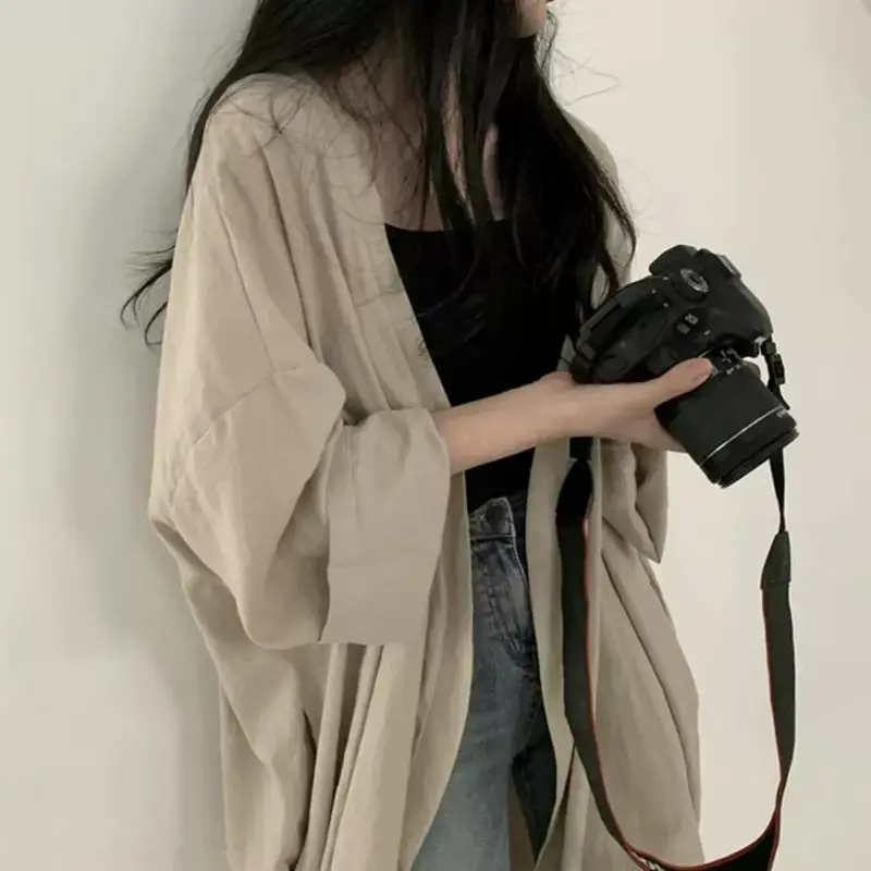 2025 New Women's Fashionable Casual Long Sleeve Sun Protection Outerwear Cardigan Mid-Length Stylish Versatile Leisure Shawl
2025 New Women's Fashionable Casual Long Sleeve Sun Protection Outerwear Cardigan Mid-Length Stylish Versatile Leisure Shawl