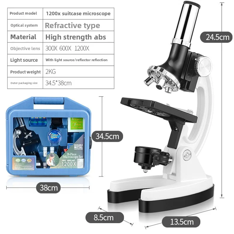 Высокое разрешение 1200 раз с источником света, детский металлический микроскоп, научный эксперимент, мужа с животными, водные товары
Высокое разрешение 1200 раз с источником света, детский металлический микроскоп, научный эксперимент, мужа с животными, водные товары