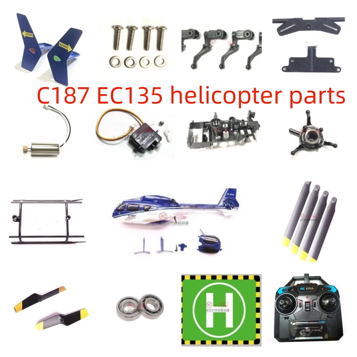 C187 EC135 RC remote control aircraft parts motor Receiving boa shell Landing gear casing propeller tail rotor metal rotor hea
C187 EC135 RC remote control aircraft parts motor Receiving boa shell Landing gear casing propeller tail rotor metal rotor hea