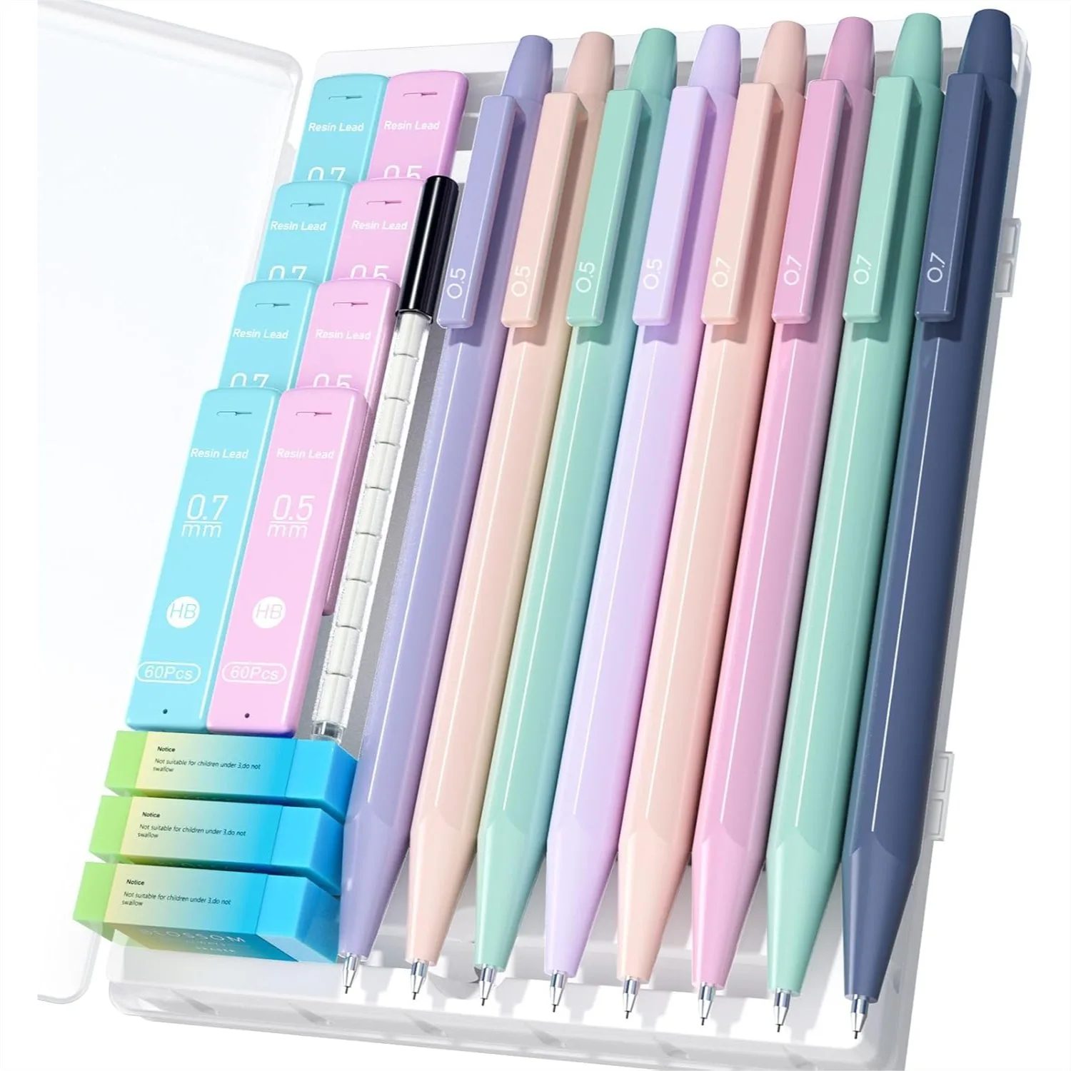 20-Pack Mechanical Pencil Set with 480 Refills, Cute Colored School Supplies for Girls Writing with Case
20-Pack Mechanical Pencil Set with 480 Refills, Cute Colored School Supplies for Girls Writing with Case