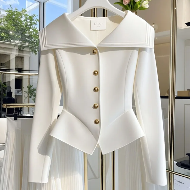 Autumn Women's 2024 New Fashion Style Single breasted High end Design Splicing to Look Thin and Versatile Long Sleeve Top
Autumn Women's 2024 New Fashion Style Single breasted High end Design Splicing to Look Thin and Versatile Long Sleeve Top