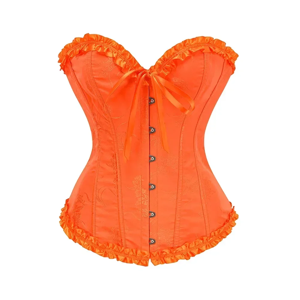 Women Fashion Vintage Corset Brocade Overbust Sexy Gothic Bustier Top Lace Up Plastic Boned Kорсет Body Shaper Corselet
Women Fashion Vintage Corset Brocade Overbust Sexy Gothic Bustier Top Lace Up Plastic Boned Kорсет Body Shaper Corselet