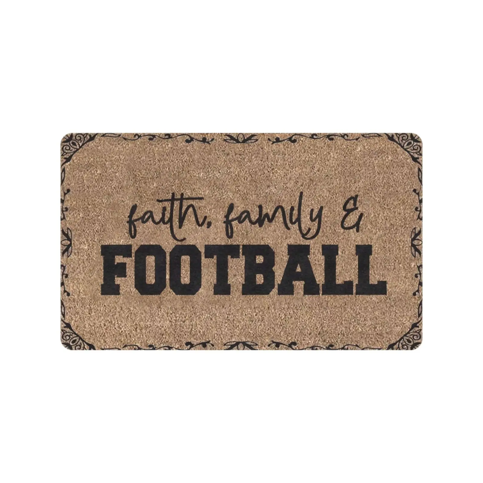 Faith Family And Football Floor Door Mat Outdoor Rubber Welcome Kitchen Shower Porch Decor Shoe Garage Rug Patio Front Doormat
Faith Family And Football Floor Door Mat Outdoor Rubber Welcome Kitchen Shower Porch Decor Shoe Garage Rug Patio Front Doormat