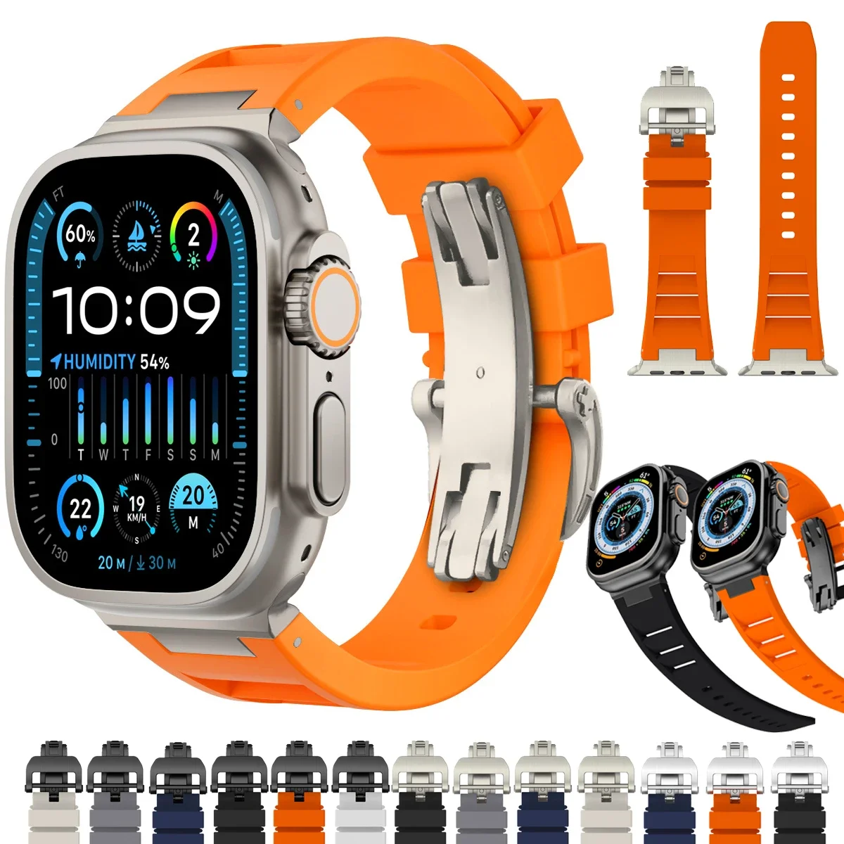 Sports Rubber Strap For Apple Watch S10 46MM Ultra 2 49MM 45MM 44MM Soft Silicone Band For Iwatch Series 9 8 7 6 5 4 SE Bracelet
Sports Rubber Strap For Apple Watch S10 46MM Ultra 2 49MM 45MM 44MM Soft Silicone Band For Iwatch Series 9 8 7 6 5 4 SE Bracelet