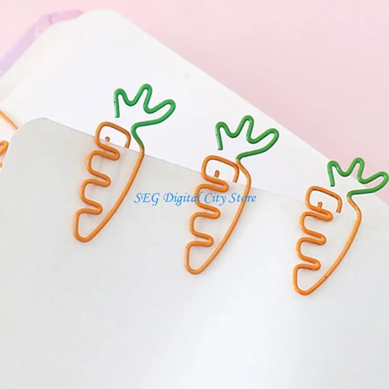 U75B 30Pcs Carrot Metal Paper Clip Bookmarks Page Marker Clips for Office School
U75B 30Pcs Carrot Metal Paper Clip Bookmarks Page Marker Clips for Office School