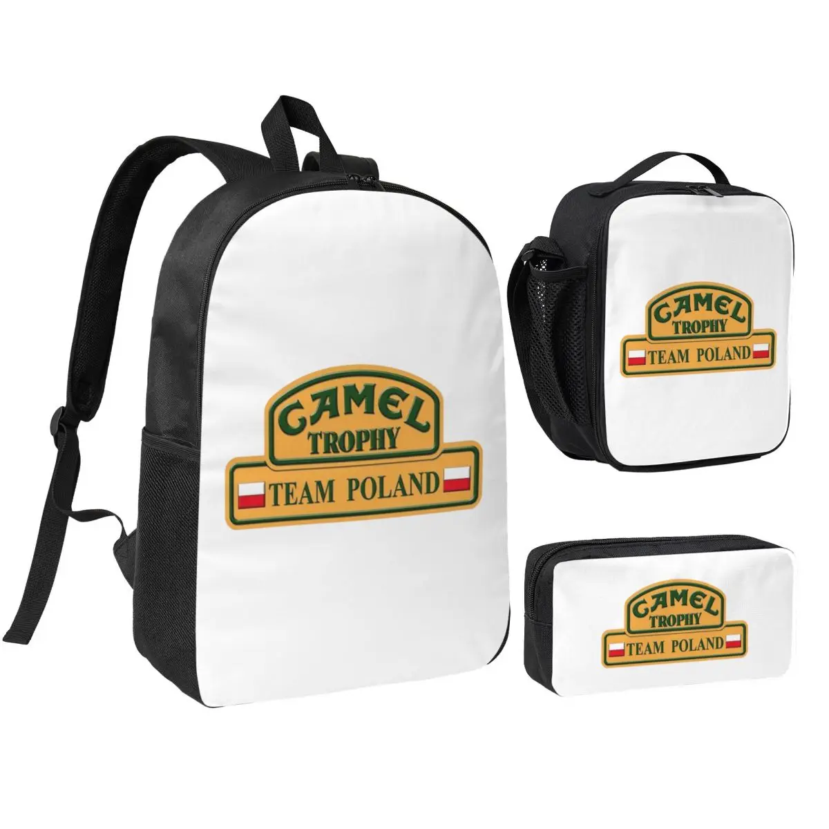 Camel Trophy Backpack Student Boys Girls BookBag School Bag Laptop Shoulder Bags 3ps Insulated Lunch Bag Pencil Case
Camel Trophy Backpack Student Boys Girls BookBag School Bag Laptop Shoulder Bags 3ps Insulated Lunch Bag Pencil Case