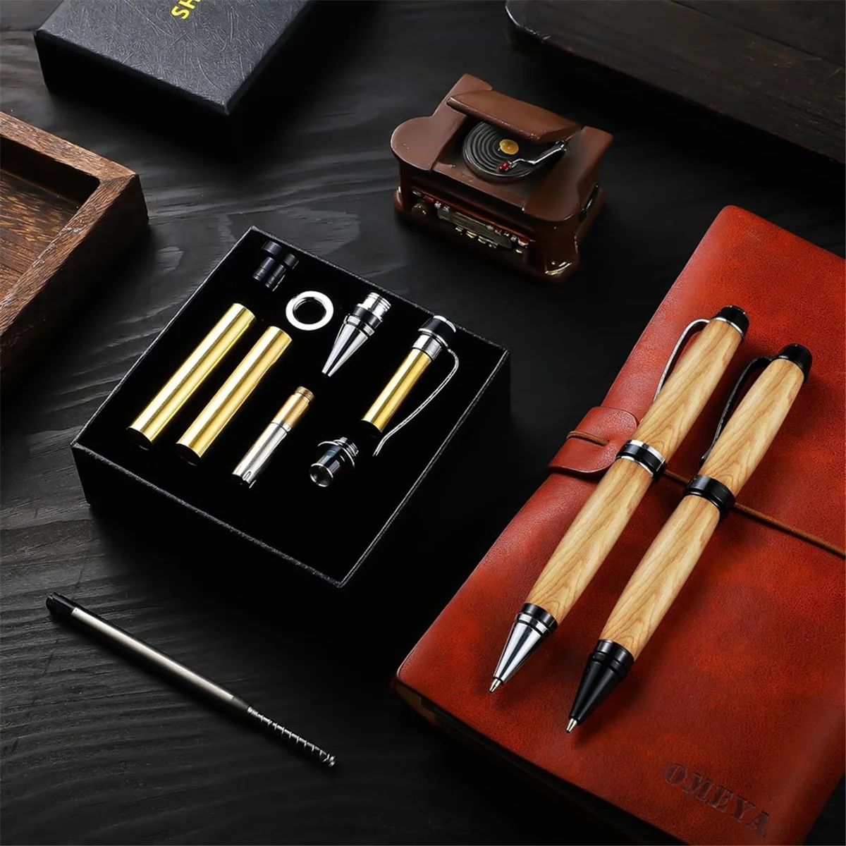 AA98 6 Pieces Wood Turning Pen Set with Refills Rotating Pen Kit for Wood Turning Bulk Lathe Turning Supplies for Pen Making
AA98 6 Pieces Wood Turning Pen Set with Refills Rotating Pen Kit for Wood Turning Bulk Lathe Turning Supplies for Pen Making