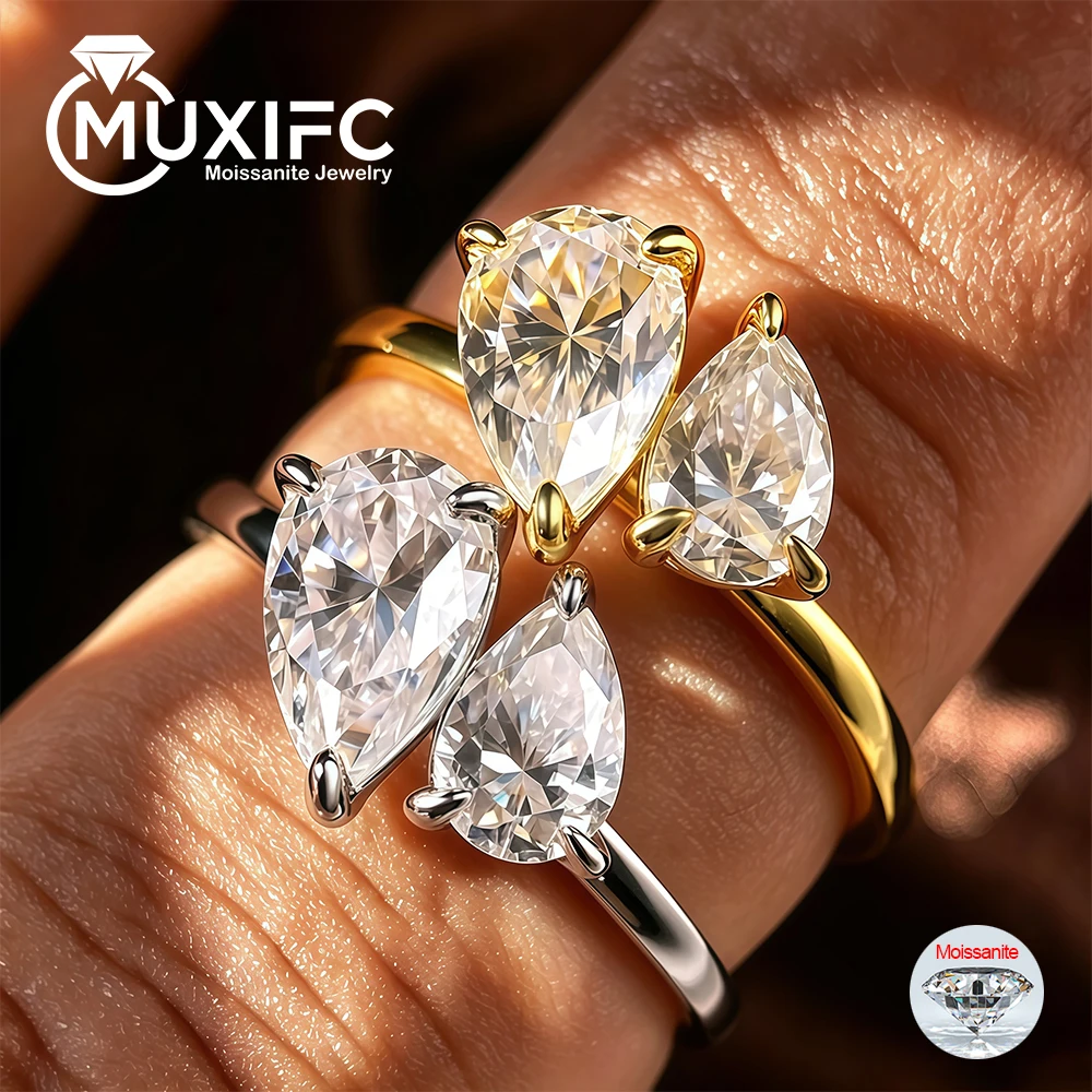 1.5cttw Pear Cut D Color VVS1 Moissanite Diamond Ring Band For Women 925 Silver GRA Certified 2-Stone Wedding Bridal Rings Gift
1.5cttw Pear Cut D Color VVS1 Moissanite Diamond Ring Band For Women 925 Silver GRA Certified 2-Stone Wedding Bridal Rings Gift