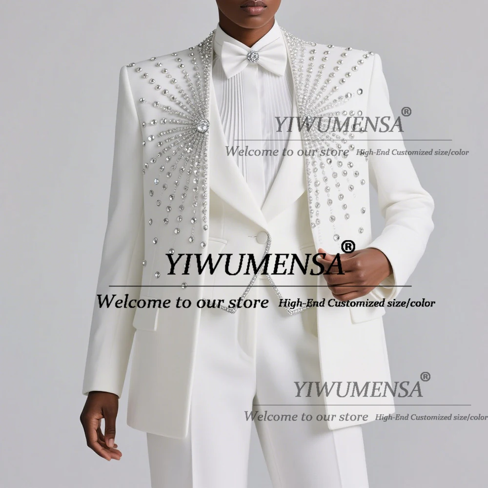 Brilliant Beaded Stones Women Suits For Wedding Guest Customized 3 Pieces Mother Of The Bride Dress Lady Fashion Party Tuxedos
Brilliant Beaded Stones Women Suits For Wedding Guest Customized 3 Pieces Mother Of The Bride Dress Lady Fashion Party Tuxedos