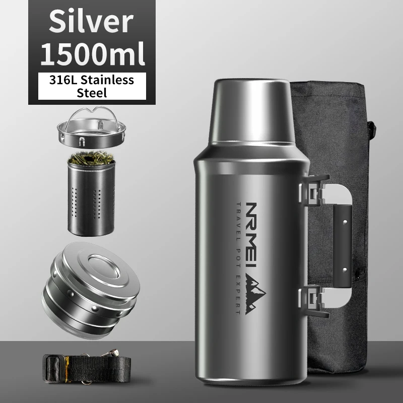 Large Capacity Outdoor Portable Thermos Bottle with Handle, Stainless Steel Insulated Water Bottle, Vacuum Flask for Hiking
Large Capacity Outdoor Portable Thermos Bottle with Handle, Stainless Steel Insulated Water Bottle, Vacuum Flask for Hiking