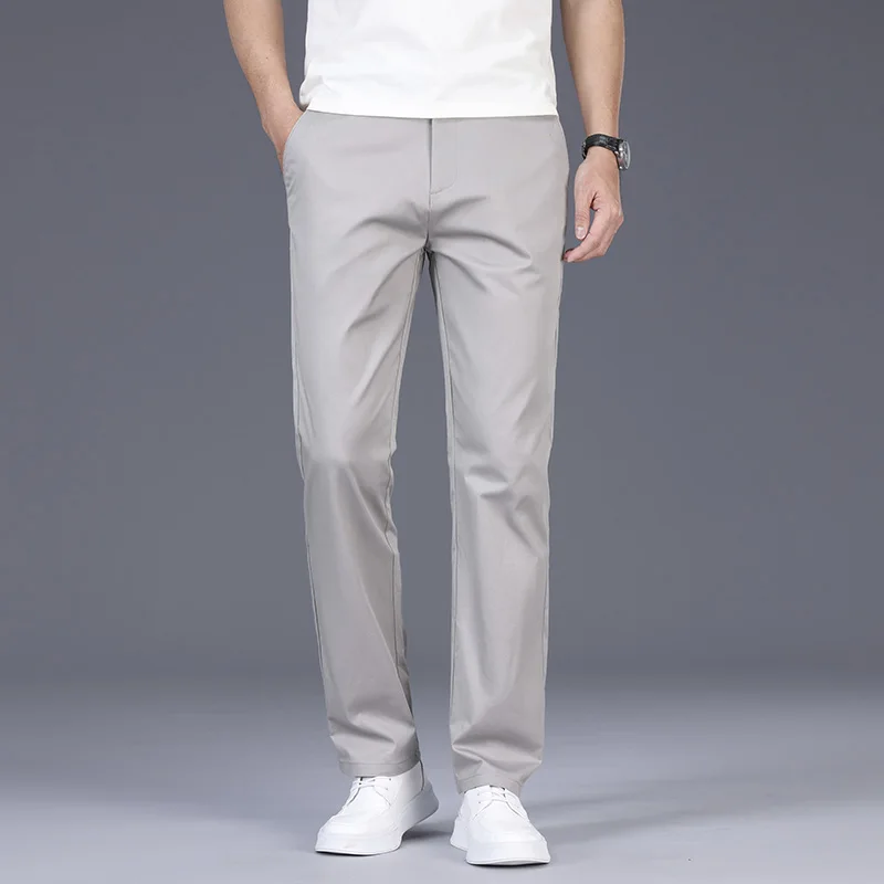 High Quality Brand Clothing Summer 98%Cotton Thin Business Pants Men Classics Khaki Work Straight Trousers Male Plus Size 28-42
High Quality Brand Clothing Summer 98%Cotton Thin Business Pants Men Classics Khaki Work Straight Trousers Male Plus Size 28-42