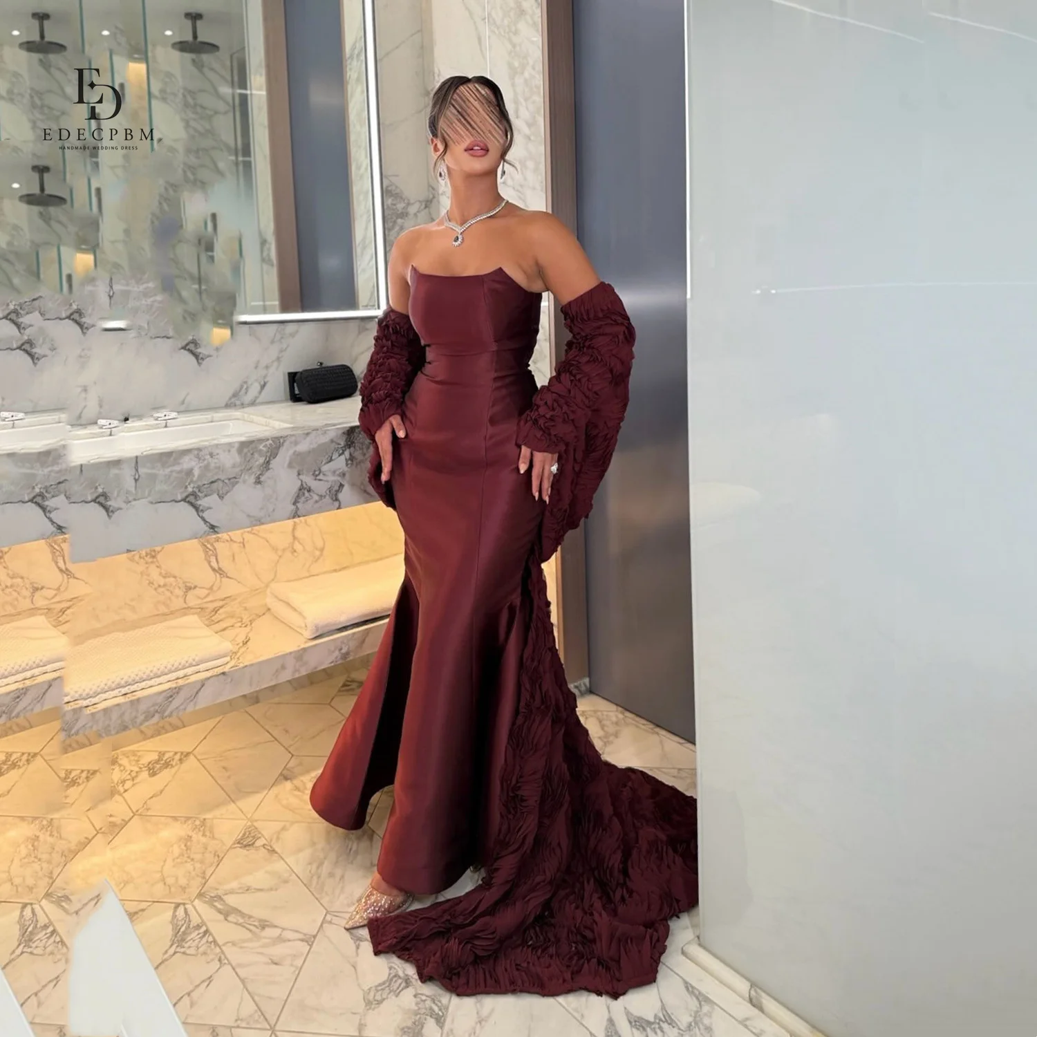 EDECPBM Prom Dress Burgundy Luxurious Women's Evening Dresses for Special Occasions Robes of Soirée Off the Shoulders Customized
EDECPBM Prom Dress Burgundy Luxurious Women's Evening Dresses for Special Occasions Robes of Soirée Off the Shoulders Customized