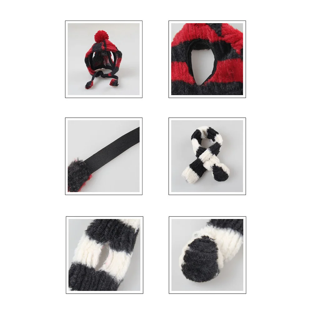1Set Pet Winter Hat Scarf Set Stripe Pattern Size L White Black Warm Breathable Comfortable Dog Hat Scarf Ear Hole Design Crisp
1Set Pet Winter Hat Scarf Set Stripe Pattern Size L White Black Warm Breathable Comfortable Dog Hat Scarf Ear Hole Design Crisp