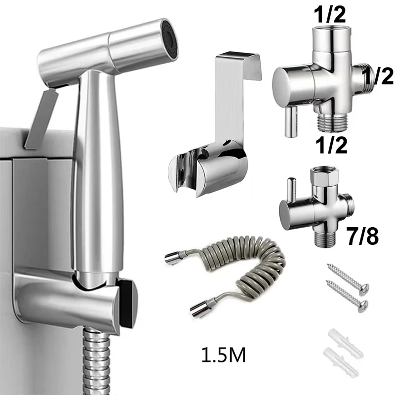 Портативный ручной распылитель для унитаза и биде, держатель пистолета, самоочищающийся смеситель для биде, спрей, 3-ходовой клапан, шланг для насадки для душа в ванной комнате
Портативный ручной распылитель для унитаза и биде, держатель пистолета, самоочищающийся смеситель для биде, спрей, 3-ходовой клапан, шланг для насадки для душа в ванной комнате
