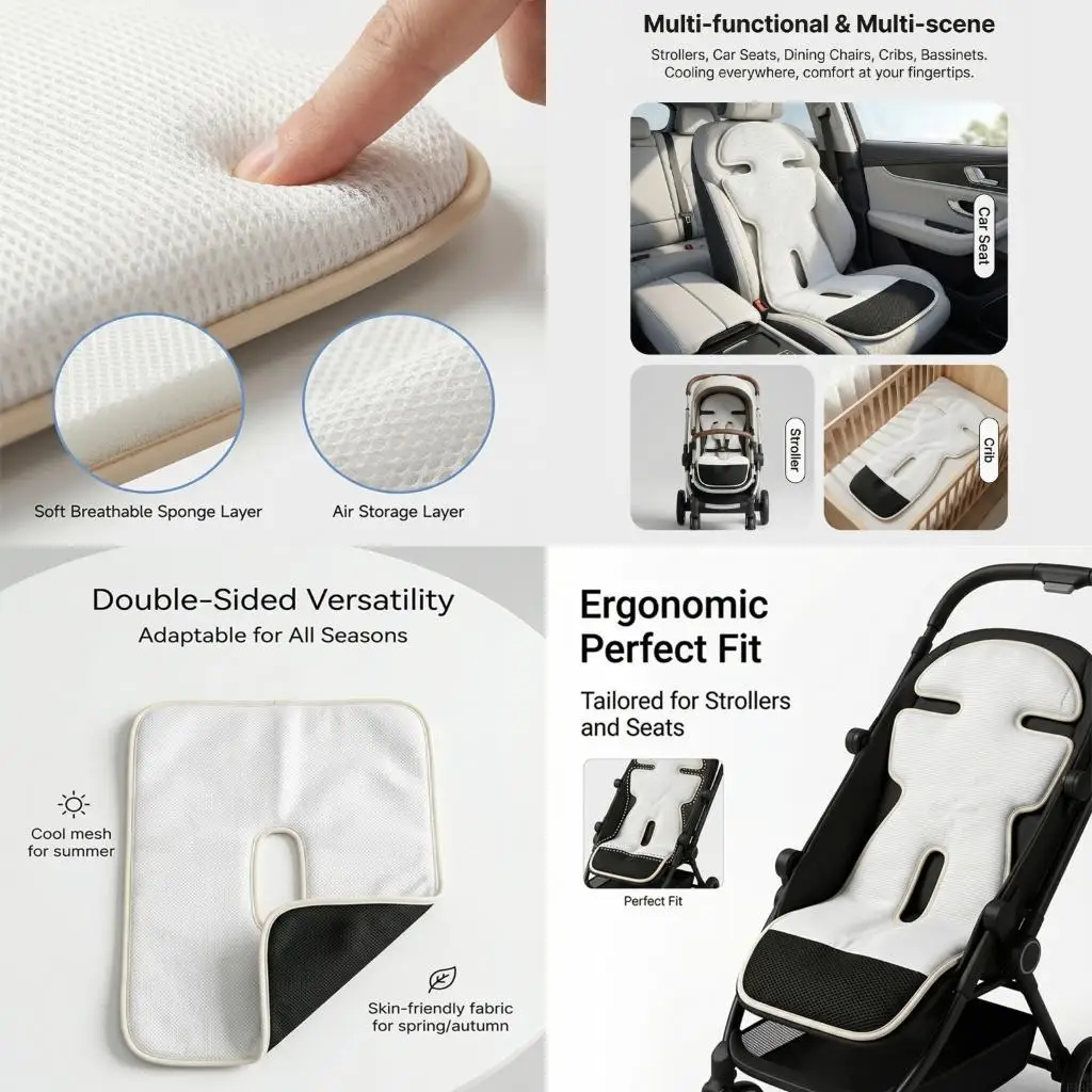 Comfortable Ventilated Strollers Pad With 3 Speed Setting For Outdoor Activities Season Pushchair Accessory F19F
Comfortable Ventilated Strollers Pad With 3 Speed Setting For Outdoor Activities Season Pushchair Accessory F19F
