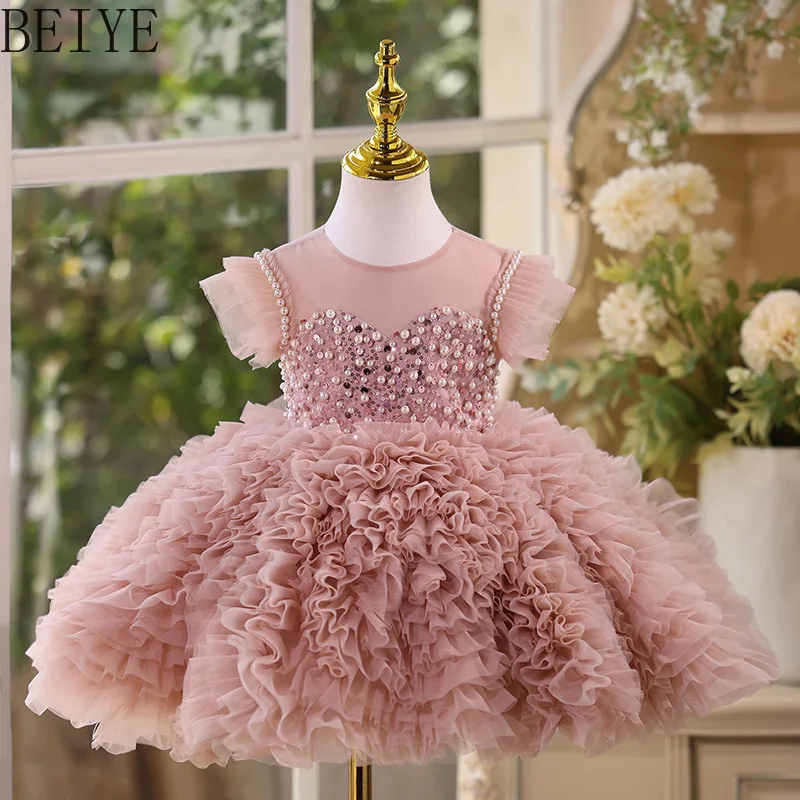Kids Princess Dress Ruffles Girl Dress Beaded Rhinestone Sleeveless Birthday Dresses Party Formal Evening Ball Gown for Girls
Kids Princess Dress Ruffles Girl Dress Beaded Rhinestone Sleeveless Birthday Dresses Party Formal Evening Ball Gown for Girls