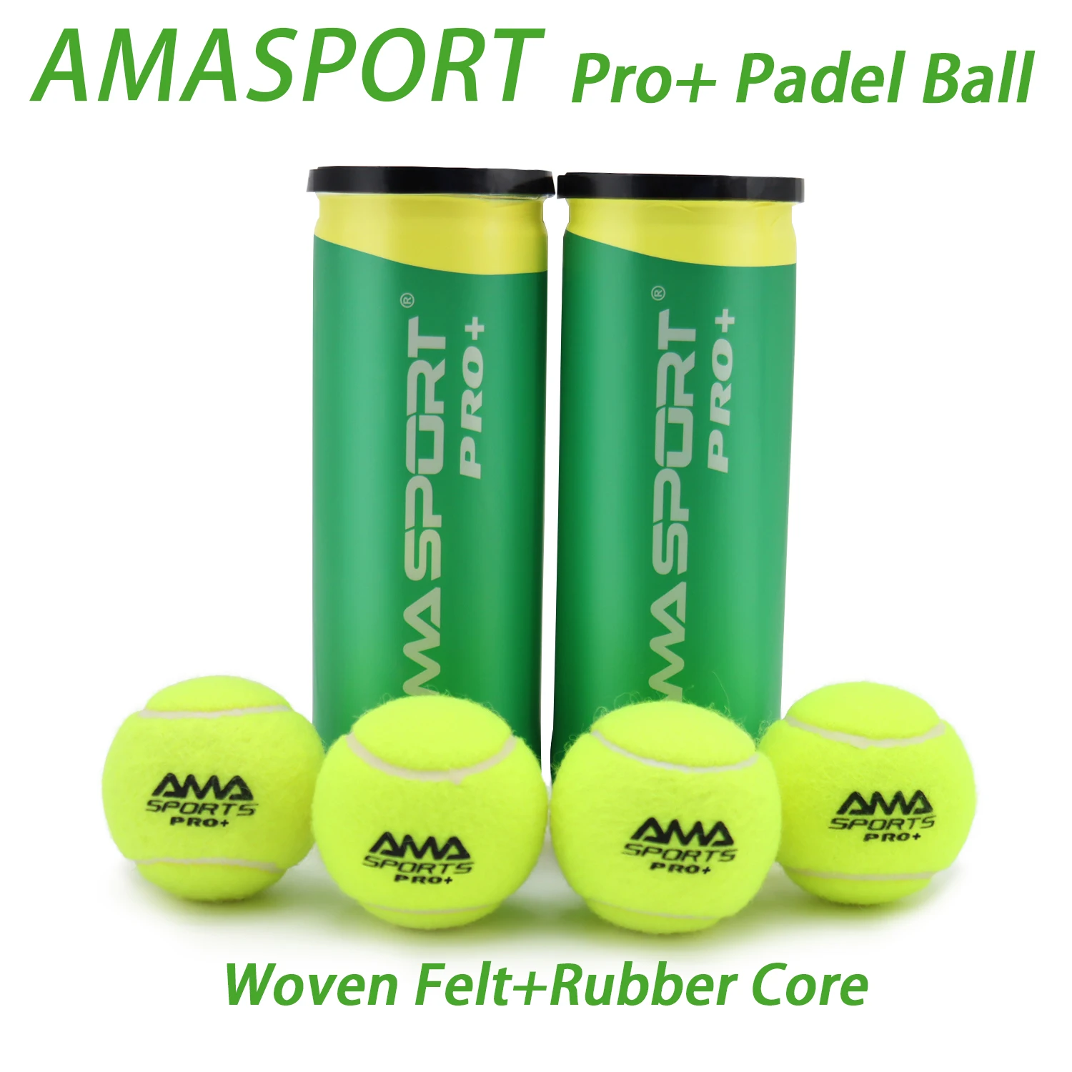 AMASPORT Pressurized Padel Ball High Bouncing Professional Padel Tennis Ball 47% Wool Woven Felt Top Quality Padel Accessories
AMASPORT Pressurized Padel Ball High Bouncing Professional Padel Tennis Ball 47% Wool Woven Felt Top Quality Padel Accessories