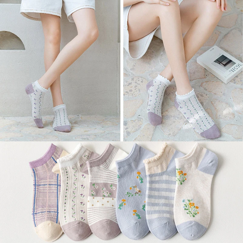 5 Pairs Women Socks Harajuku Kawaii Spring Autumn Funny Print Sox Meias Floral Birds Female Soft Cotton Girls Casual Ankle Socks
5 Pairs Women Socks Harajuku Kawaii Spring Autumn Funny Print Sox Meias Floral Birds Female Soft Cotton Girls Casual Ankle Socks