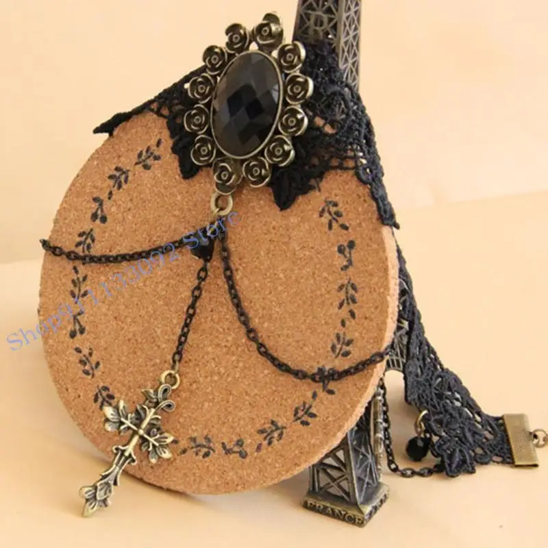 H9ED Retro Black Lace Gothic Gotion Choker Collear Ожерелье Викторианская лолита Кокер
H9ED Retro Black Lace Gothic Gotion Choker Collear Ожерелье Викторианская лолита Кокер