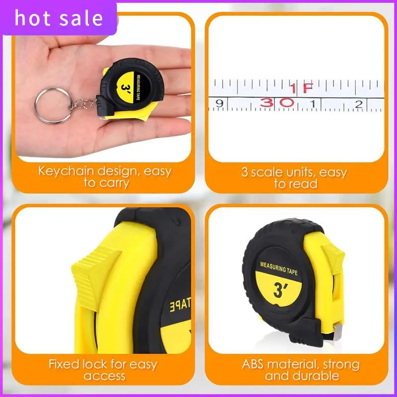 50 Piece Mini Measuring Tape Retractable Key Chain Tape Black & Yellow 3 FT Measure Easy Read Measuring Tape Bulk Set
50 Piece Mini Measuring Tape Retractable Key Chain Tape Black & Yellow 3 FT Measure Easy Read Measuring Tape Bulk Set