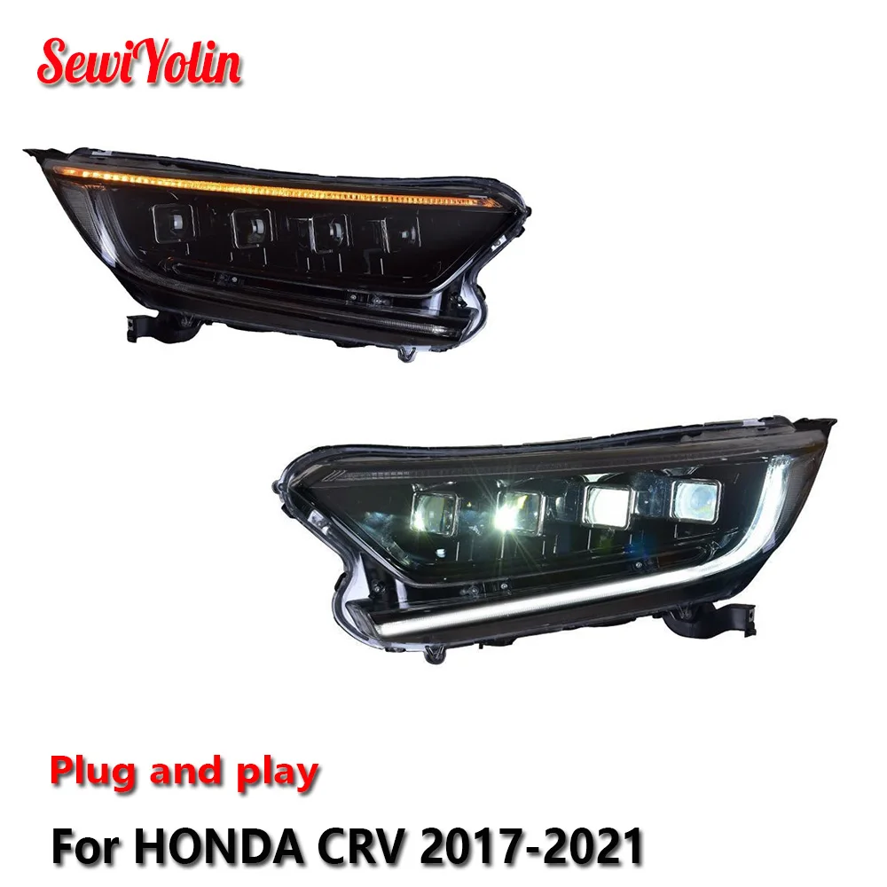 Автомобильные светодиодные фары в сборе для HONDA CRV 2017-2021, авто противотуманные фары DRL, стоп-сигнал поворота, лампа Plug and Play
Автомобильные светодиодные фары в сборе для HONDA CRV 2017-2021, авто противотуманные фары DRL, стоп-сигнал поворота, лампа Plug and Play