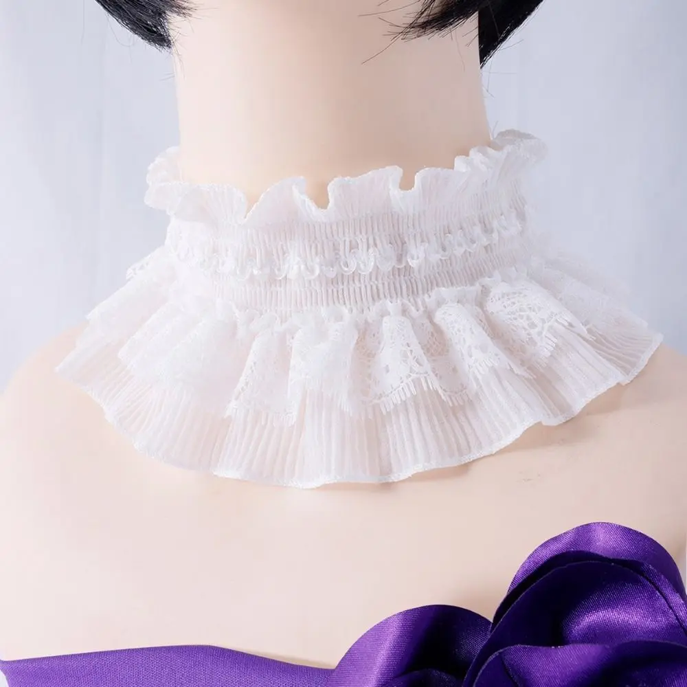 New Ruffled Edge Fake Collar Detachable Black White Cloak Scarf False Collar Women Girls
New Ruffled Edge Fake Collar Detachable Black White Cloak Scarf False Collar Women Girls