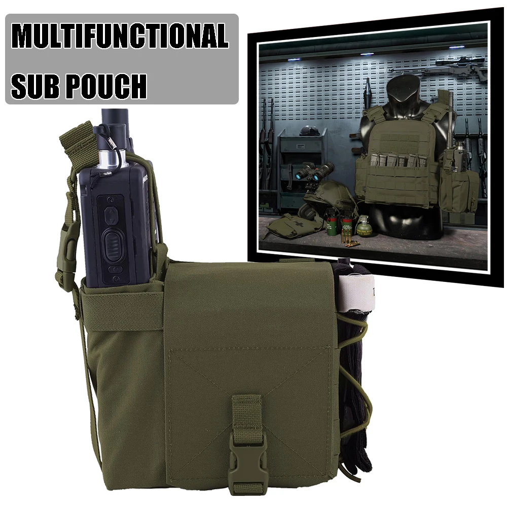 Tactical MOLLE Large Multifunctional Sub Pouch Airsoft Radio 556 Magazine Storage Pouches for Belt Vest 16OZ Water Bottle Holder
Tactical MOLLE Large Multifunctional Sub Pouch Airsoft Radio 556 Magazine Storage Pouches for Belt Vest 16OZ Water Bottle Holder