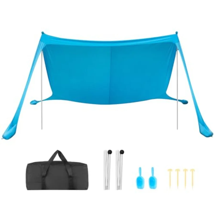 Beach Tent Sun Shelter for Family Outings, Camping, Fishing: UPF50+ Polyester Fabric, Beige, Easy Pop-Up Design with Sandbags,
Beach Tent Sun Shelter for Family Outings, Camping, Fishing: UPF50+ Polyester Fabric, Beige, Easy Pop-Up Design with Sandbags,