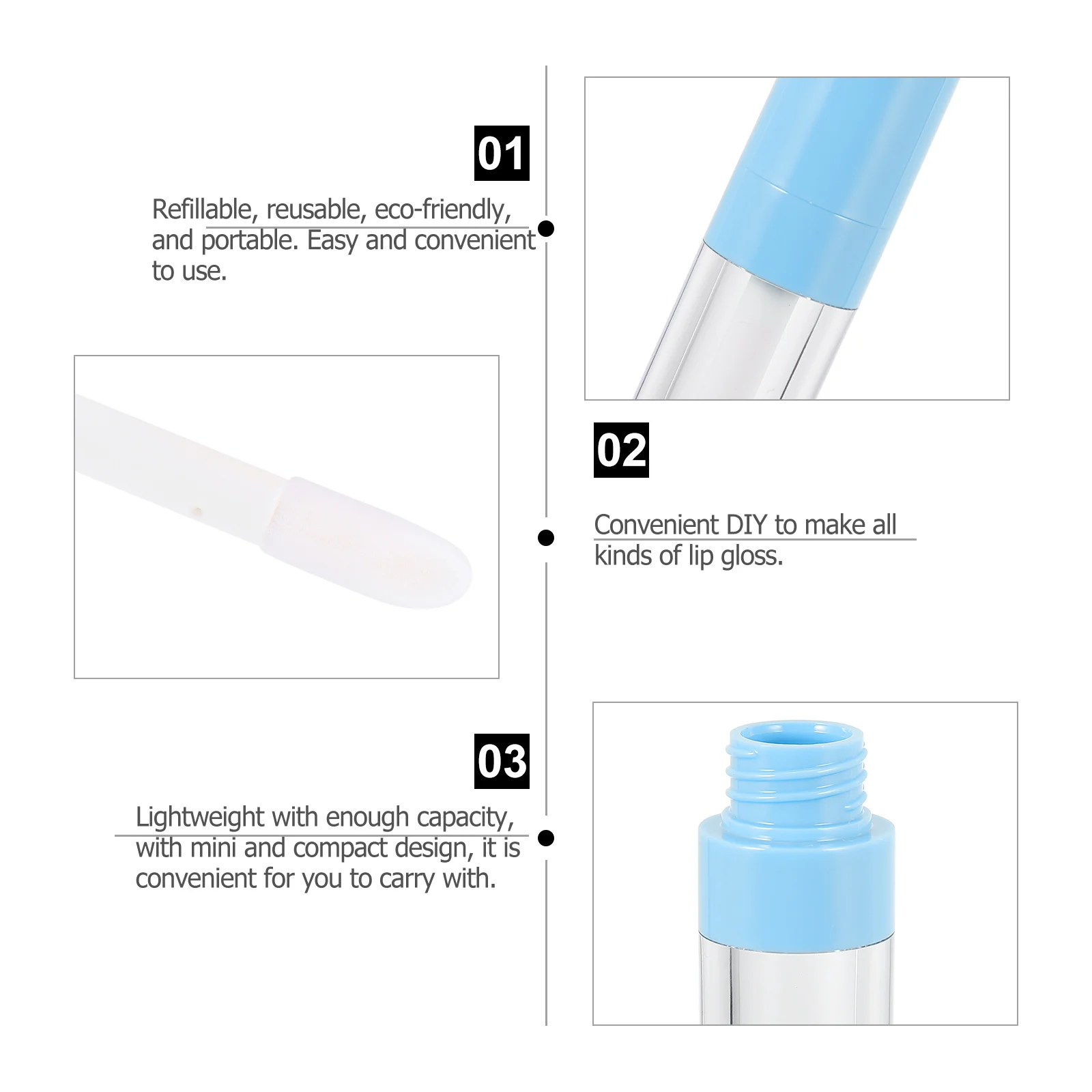 10Pcs 8Ml Lip Gloss Bottle Refillable Vials with Brush for Lip Oil Liquid Blush Perfume Eyelash Growth DIY Portable
10Pcs 8Ml Lip Gloss Bottle Refillable Vials with Brush for Lip Oil Liquid Blush Perfume Eyelash Growth DIY Portable