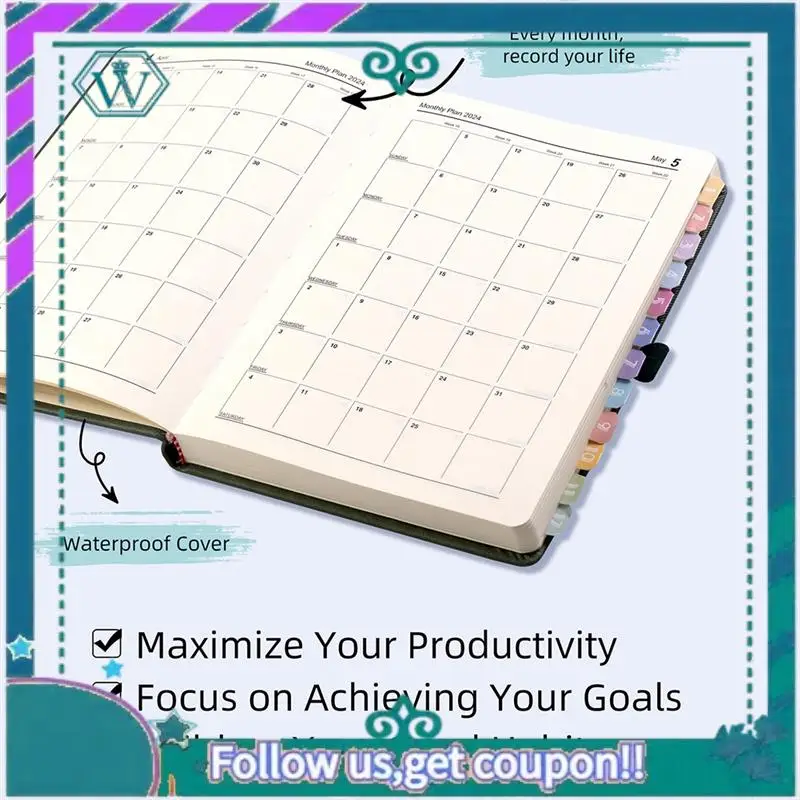 5PCS Planner Jan 2024 -Dec 2024, Weekly & Monthly Academic Planner 5.6Inch X 8.26Inch
5PCS Planner Jan 2024 -Dec 2024, Weekly & Monthly Academic Planner 5.6Inch X 8.26Inch