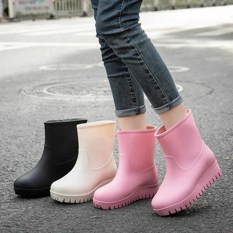 Women's Fashionable Rain Boots Low-Cut Thickened Work Shoes Fleece-Lined Comfortable Waterproof Non-Slip Spring Autumn EVA
Women's Fashionable Rain Boots Low-Cut Thickened Work Shoes Fleece-Lined Comfortable Waterproof Non-Slip Spring Autumn EVA