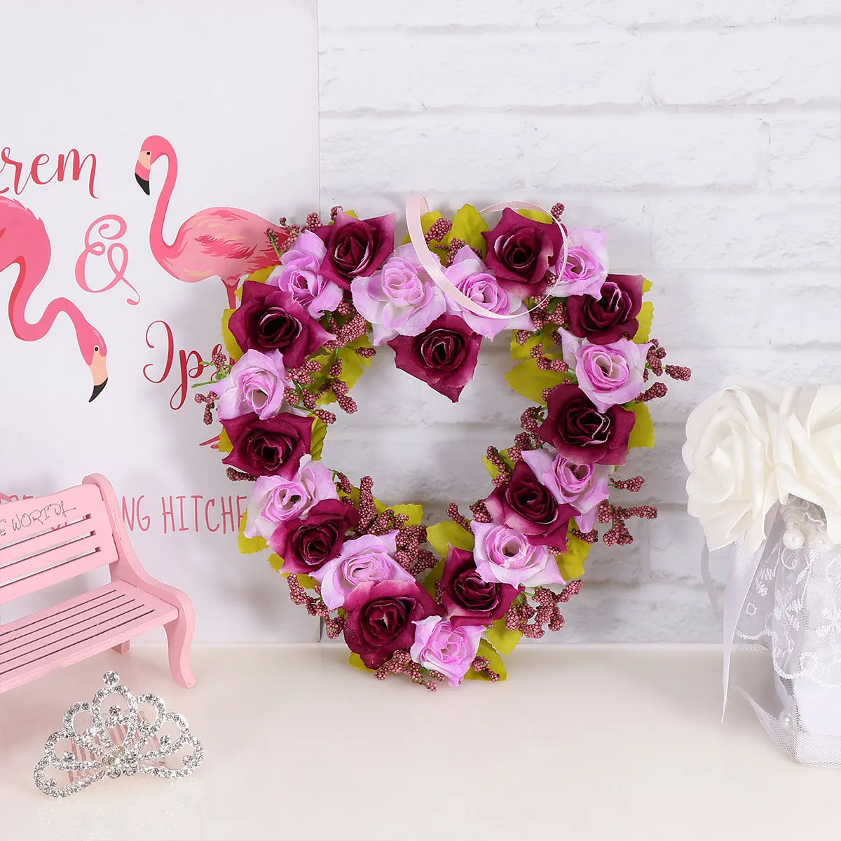 Love Garland Home Decor Artificial Flower Wreath Hanging Autumn Garlands Shape Wall Bride Decorations Shaped Vine
Love Garland Home Decor Artificial Flower Wreath Hanging Autumn Garlands Shape Wall Bride Decorations Shaped Vine