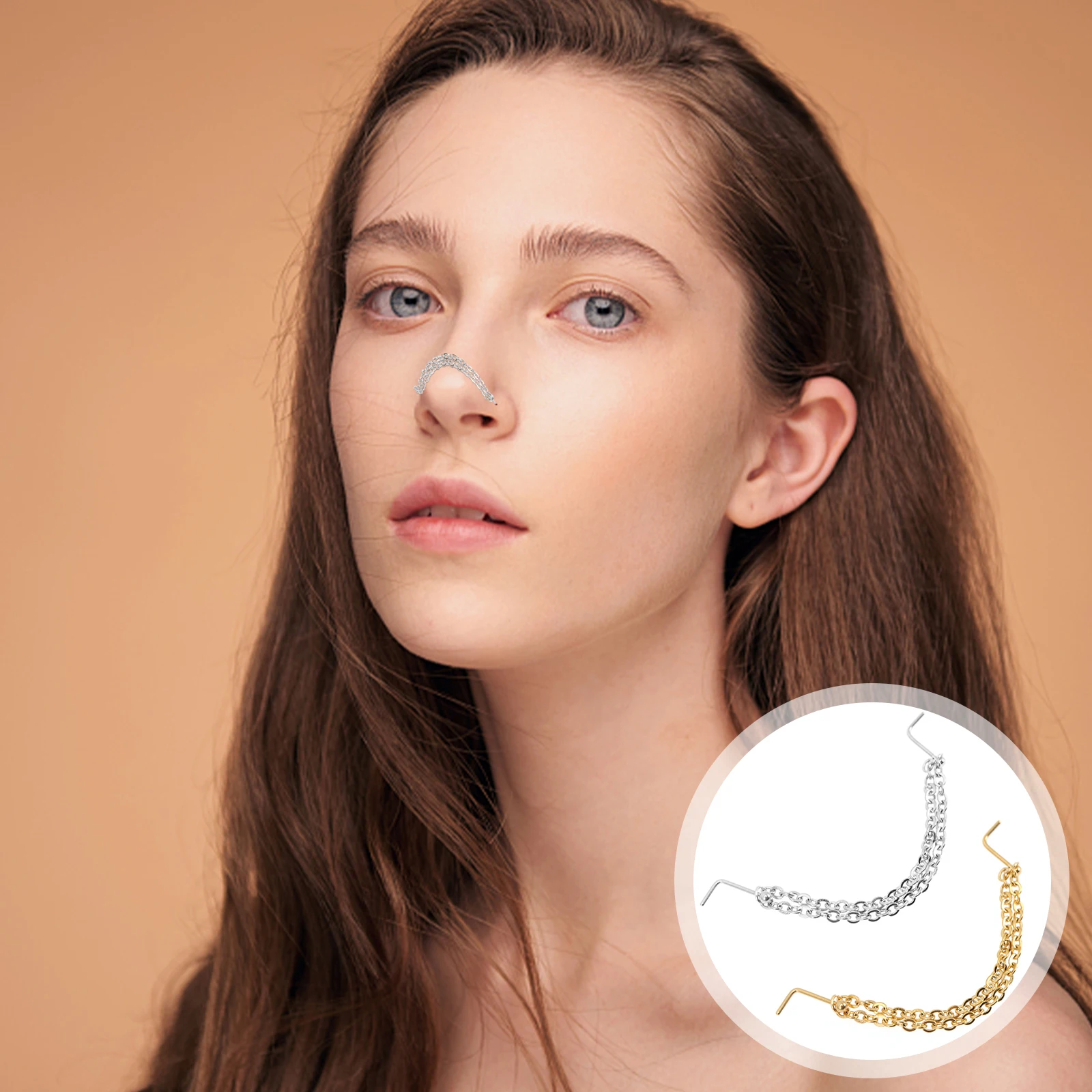 6Pcs Stainless Steel Nose Chain Piercing Jewelry Lightweight Fashion Design Gifts for Friends
6Pcs Stainless Steel Nose Chain Piercing Jewelry Lightweight Fashion Design Gifts for Friends
