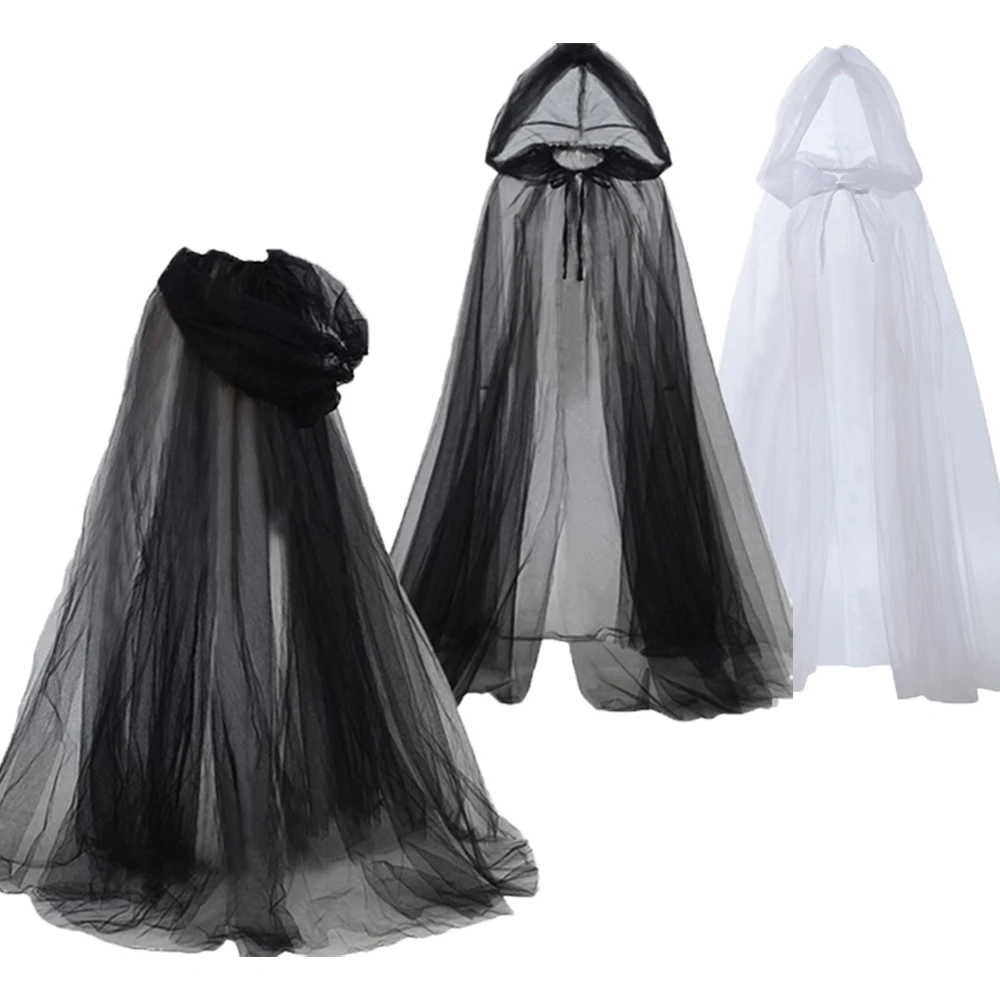 Vampire Cape New Halloween Grim Reaper Cloaks Witch Vampire Mesh Black White Horror Role Play Costumes Masquerade Party Clothing
Vampire Cape New Halloween Grim Reaper Cloaks Witch Vampire Mesh Black White Horror Role Play Costumes Masquerade Party Clothing