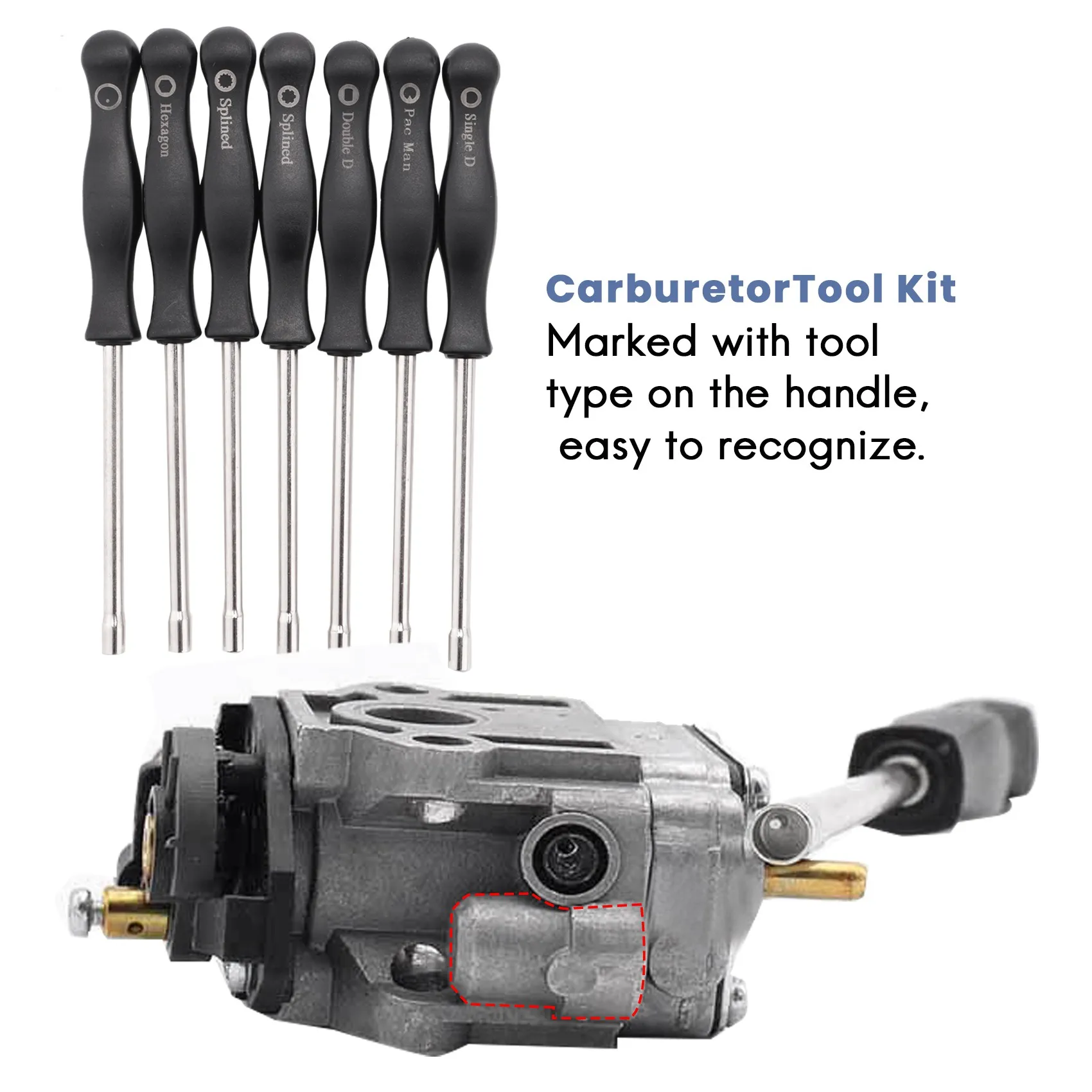 11Pcs Carburetor Adjustment Screwdriver Tool Kit With Carb Cleaning Needles Brushes Fit For Common 2 Cycle Carburator
11Pcs Carburetor Adjustment Screwdriver Tool Kit With Carb Cleaning Needles Brushes Fit For Common 2 Cycle Carburator