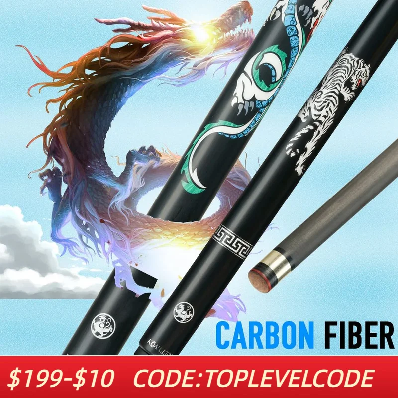 KONLLEN Carbon Fiber Snooker Cue with Carbon Fiber Shaft 10.2mm Tip Extension and Case for One Piece Snooker Cue Stick Set
KONLLEN Carbon Fiber Snooker Cue with Carbon Fiber Shaft 10.2mm Tip Extension and Case for One Piece Snooker Cue Stick Set