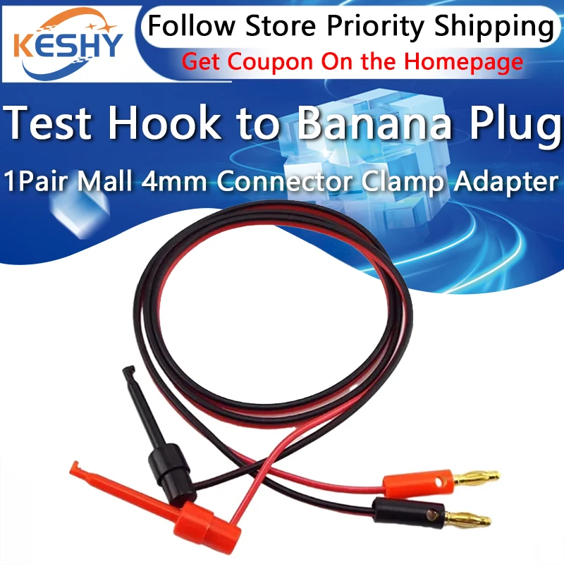 1 Pair Mall Test Hooks Clip To Banana Plugs 4mm Banana Plug Connector To Hook Clamp Adapter For Multimeter Test Leads Gold Plate
1 Pair Mall Test Hooks Clip To Banana Plugs 4mm Banana Plug Connector To Hook Clamp Adapter For Multimeter Test Leads Gold Plate