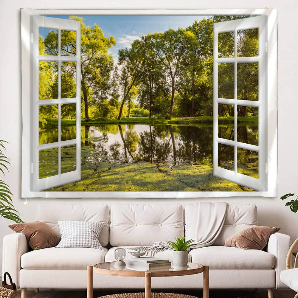 3D Window Scene Tapestry Hippie Bohemian Style Wall Decoration Natural Landscape Home Dormitory Wall Background Cloth
3D Window Scene Tapestry Hippie Bohemian Style Wall Decoration Natural Landscape Home Dormitory Wall Background Cloth